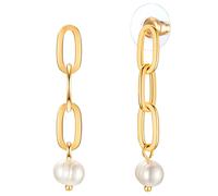 Yokoamii - Ohrhänger Metall Süßwasser-Zuchtperle in Gelbgold Ohrringe Damen
