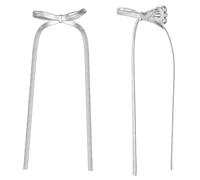 Yokoamii Ohrhänger Schleife aus Metall-Legierung in silber 91,0 mm Damen