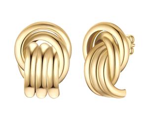 Yokoamii Ohrstecker aus Messing in gelbgold 27,6 mm Damen