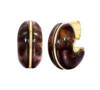 Yokoamii Ohrstecker aus Metall-Legierung in gelbgold mit Kunststoff 24,8 mm Damen