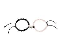 Yolev 2 Stück Magnetische Paar Armbänder Damen Herren Partnerarmbänder Ewige Beziehung Fernarmbänder Herzförmige Pärchen Armband Set mit Schnur für Freund Freundin Liebhaber Freundschaftsarmbänder