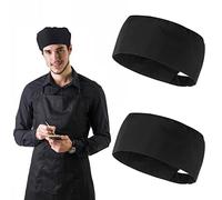 Yolev 2 Stücke Kochmütze Herren Küche Kochen Food Service Cap Kochmütze Damen Verstellbare Küche Hut für Kochen Servieren Andere Kochhaube Jobs Schwarz