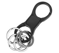 Yolev Schlüsselanhänger Karabiner Schlüsselanhänge Schnellverschluss Feder Schlüsselbund mit 4 Schlüssel Anhänger Schlüsselringen Robuster Keychain Schlüssel Karabiner Herren Geschenk Papa Schwarz