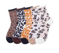 Yolhloy 5 Paare Damen Mesh Socken Spitze Blume Stickerei Transparente Socken Dünne Sommer Jacquard Kristall Glas Durchsichtig Söckchen für Frauen und Mädchen