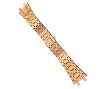 YOLIONU Edelstahl-Uhrenarmband Für AP Royal Oak Armband Herren Damen Armband Mit Faltschließe 21 Mm 26 Mm(Rose Strap)