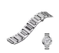 YOLIONU Edelstahl-Uhrenarmband Für Cartier Ballon Bleu Uhrenkette(Silver,22-14mm)