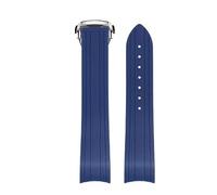 YOLIONU Gebogenes Gummi-Uhrenarmband für Omega Seamaster 300 Diver's Master Chronometer Uhrenzubehör(Blues)