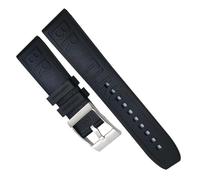 YOLIONU Kautschukarmbanduhr für Breitling SUPEROCEAN Avenger Color Armband Tauchsportarmband(Black silver,20mm)