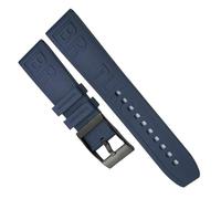 YOLIONU Kautschukarmbanduhr für Breitling SUPEROCEAN Avenger Color Armband Tauchsportarmband(Dark blue black,22mm)