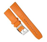 YOLIONU Kautschukarmbanduhr für Breitling SUPEROCEAN Avenger Color Armband Tauchsportarmband(O silver,24mm)