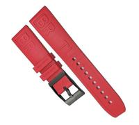 YOLIONU Kautschukarmbanduhr für Breitling SUPEROCEAN Avenger Color Armband Tauchsportarmband(Red silver,20mm)