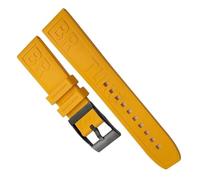 YOLIONU Kautschukarmbanduhr für Breitling SUPEROCEAN Avenger Color Armband Tauchsportarmband(Yellow black,20mm)