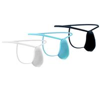 Yomie Herren EIS Seide Seidig Unterwäsche Sexy Umgedrehter Tanga