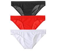 Yomie Herren Slips Atmungsaktiv Ice Silk Slips Briefs Dessous Bequem Slips Briefs Shorts Unterhose