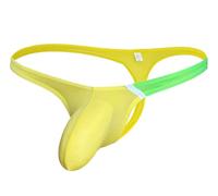Yomie Herren-Strings Low Waisted Kontrastfarben Strings Big Pough Bikini Unterwäsche für Männer