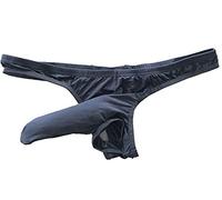 Yomie Herren Unterwäsche Slips Elefanten Nase Briefs Reine Farbe Low Rise Bequeme Tanga String Elephant Bulge Briefs Atmungsaktive Weiche Dreieck G String Unterhose