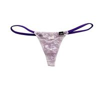Yomie Männer Spitzen G-String Thong Transparente Unterwäsche Low Rise Bikini Slips T-Back Pouch Tanga Briefs Herren Unterhose