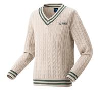 Yonex Sweater Pullover mit V-Ausschnitt beige Jungen, Größe J140