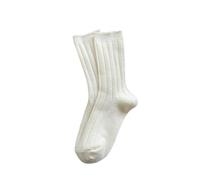 YONGHONGKEJI 3 Paar Warme, Dicke, Weiche Winter Bettsocken Für Damen, Kaschmir Thermosocken, Einfarbige Stricksocken, Flauschige Winter Betthaussocken, Lässiges Zuhause, Schlafen, Weiß