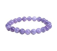 YONGHONGKEJI Heilkristall Armband Natürliche Edelstein Perlenarmbänder für Damen und Herren Energie Quarzkristall Stein Dehnbare Armreifen 7 Chakra Freundschaftsarmbänder Schmuckgeschenke Lila A