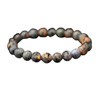 YONGHONGKEJI Heilkristall Armband Natürliche Edelstein Perlenarmbänder für Frauen und Männer Energie Quarz Kristallstein Dehnbare Armreifen 7 Chakra Freundschaftsarmbänder Schmuckgeschenke Flam