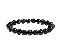 YONGHONGKEJI Heilkristall Armband Natürliche Edelstein Perlenarmbänder für Frauen und Männer Energie Quarz Kristallstein Dehnbare Armreifen 7 Chakra Freundschaftsarmbänder Schmuckgeschenke Schw