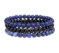 YONGHONGKEJI Naturstein Armband Damen 3 Handgefertigte Armbänder Aus Natursteinperlen Für Damen Meditations Yoga Und Stretch Armreifen Aus Kristall Spiritueller Schmuck Geschenk Für Mütter Väter Freu