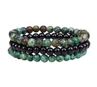 YONGHONGKEJI Naturstein Armband Damen 3 Handgefertigte Armbänder Aus Natursteinperlen Für Damen Meditations Yoga Und Stretch Armreifen Aus Kristall Spiritueller Schmuck Geschenk Für Mütter Väter Freu