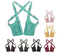 YongXinMY Unterarm-Umhängetasche für Herren - verstellbare PU-Leder-Doppelschulter-Achseltasche, mehrere Taschen, Crossbody-Tasche, Anti-Diebstahl, versteckte Aufbewahrung für Radfahren, Wandern