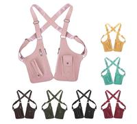 YongXinMY Unterarm-Umhängetasche für Herren - verstellbare PU-Leder-Doppelschulter-Achseltasche, mehrere Taschen, Crossbody-Tasche, Anti-Diebstahl, versteckte Aufbewahrung für Radfahren, Wandern