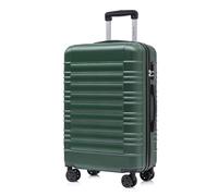 YONSLY Koffer Suitcase L Dunkelgrün, Trolley Reisekoffer, Rollkoffer Handgepäck mit 4 Rollen 360°, Hartschalenreisekoffer, Zahlenschloss, Weicher Gummigriff