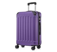 YONSLY Koffer Suitcase L Lila, Trolley Reisekoffer, Rollkoffer Handgepäck mit 4 Rollen 360°, Hartschalenreisekoffer, Zahlenschloss, Weicher Gummigriff