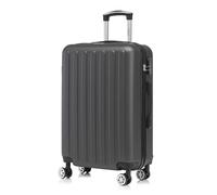 YONSLY Koffer Suitcase, Trolley Reisekoffer Set, Rollkoffer Handgepäck Hartschalenreisekoffer mit 4 Rollen 360°, Zahlenschloss, Weicher Gummigriff (XL, Grau)