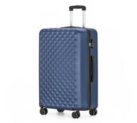 YONSLY Koffer Suitcase XL Dunkelblau, Trolley Reisekoffer, Rollkoffer Handgepäck mit 4 Rollen 360°, Hartschalenreisekoffer, Zahlenschloss, Weicher Gummigriff