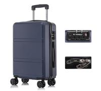 YONSLY Premium Reisekoffer TSA-Schloss,YKK-Reißverschluss Hartschalen-Koffer Trolley Kabinenkoffer Rollkoffer Suitcase Handgepäck 4 Rollen (Dunkelblau, M)