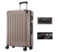 YONSLY Premium Reisekoffer TSA-Schloss,YKK-Reißverschluss Hartschalen-Koffer Trolley Rollkoffer Suitcase Handgepäck 4 Rollen (Champagner, XL)