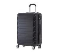 YONSLY Reisekoffer Trolley, Rollkoffer Travel Handgepäck Set, Koffer Suitcase mit 4 Rollen 360°, Zahlenschloss, Weicher Gummigriff, Hartschalenreisekoffer (XL, Schwarz)