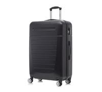 YONSLY Reisekoffer Trolley Set, Rollkoffer Handgepäck, Travel Koffer Suitcase mit 4 Rollen 360°, Zahlenschloss, Weicher Gummigriff, Hartschalenreisekoffer (XL, Schwarz)