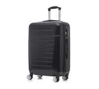 YONSLY Reisekoffer Trolley Set, Rollkoffer Handgepäck, Travel Koffer Suitcase mit 4 Rollen 360°, Zahlenschloss, Weicher Gummigriff, Hartschalenreisekoffer (L, Schwarz)