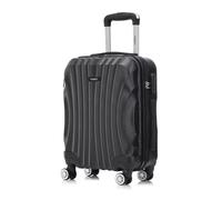 YONSLY Trolley Reisekoffer Set, Rollkoffer Handgepäck, Kabinenkoffer, Koffer Suitcase, Hartschalenreisekoffer mit 4 Rollen 360°, Zahlenschloss, Weicher Gummigriff (M, Schwarz)