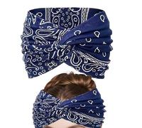 Yonuaret Breite Boho-Kopfbaender Fuer Damen | Stilvolles Elastisches Haarband | Stilvolles Sportband Für Frauen Mädchen Freizeit Yoga Fitness Radfahren Outdoor Hochzeit Festival