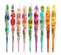 Yonuaret Harz Häkelnadeln | 9 Stück Stilvolles Blumenmuster Hübsches Handarbeit Garn Weben | Handwerk Kunst Garn Häkelhaken Set | Für Das Stricken Von Decken, Puppen, Schals Und Pullovern