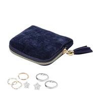 Yonuaret Reise Schmuck Etui | Tragbarer Reißverschluss-,Kleine Schmuckbox Aus Flanell Mit Reißverschluss, Tragbar - Für Halskette Ring Armband Frauen Teenager Mädchen Dame Mutter Lange Reise