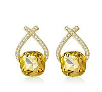 YONVUN Österreichische Kristall Tropfen Ohrringe Überzogen 18K/Rose Gold Zirkon Edelstein Birthstone Hängen Rubin Saphir Smaragd Silber Schmuck Geschenk für Frau Mutter Tochter Freundin