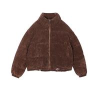 YonYeHong Frauen Gepolsterte Mantel Cord -pufferjacke Ständer Kragen Down Jacken Feste Farben Wintermäntel