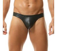 YOOBNG Herren Leder G-String Thong Mesh Hosen Low Rise Badeanzug Unterwäsche Thongs Clubwear