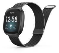Yoohoo Edelstahl Metall Magnet Armband Kompatibel Mit Fitbit Versa 3/4, Sense/Sense 2 - Ersatzarmband für Damen Und Herren