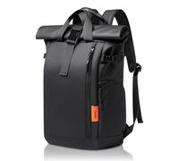 Yooler Rucksack Herren, 28L Rolltop Rucksack Wasserdicht, Rucksack Damen mit Laptopfach, Reiserucksack Groß für Schule Fahrradfahren Freizeit Reise Business Sport, Schwarz