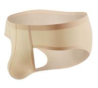 Yorggvel Herren Sexy Slip Briefs Nahtlose Solid Slips Shorts Herren Erotisch Slips Herren Sex Unterwäsche Atmungsaktiv Niedrig tailliert (as3, Alpha, 3X_l, Regular, Regular, Hautfarbe)