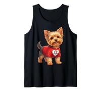 Yorkshire Terrier I Love Mom Cartoon Motiv Tank Top